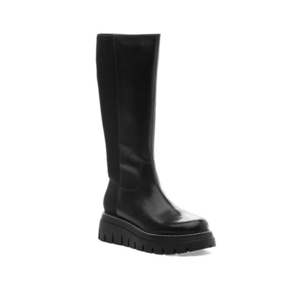 J/SLIDES Shoes - NWT J/SLIDES TYRONE Black Leather Knee High Boot